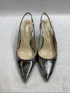 Jessica Simpson Women's Souli Sling Back Lux Metal Snake Heel Size 7 Chrome