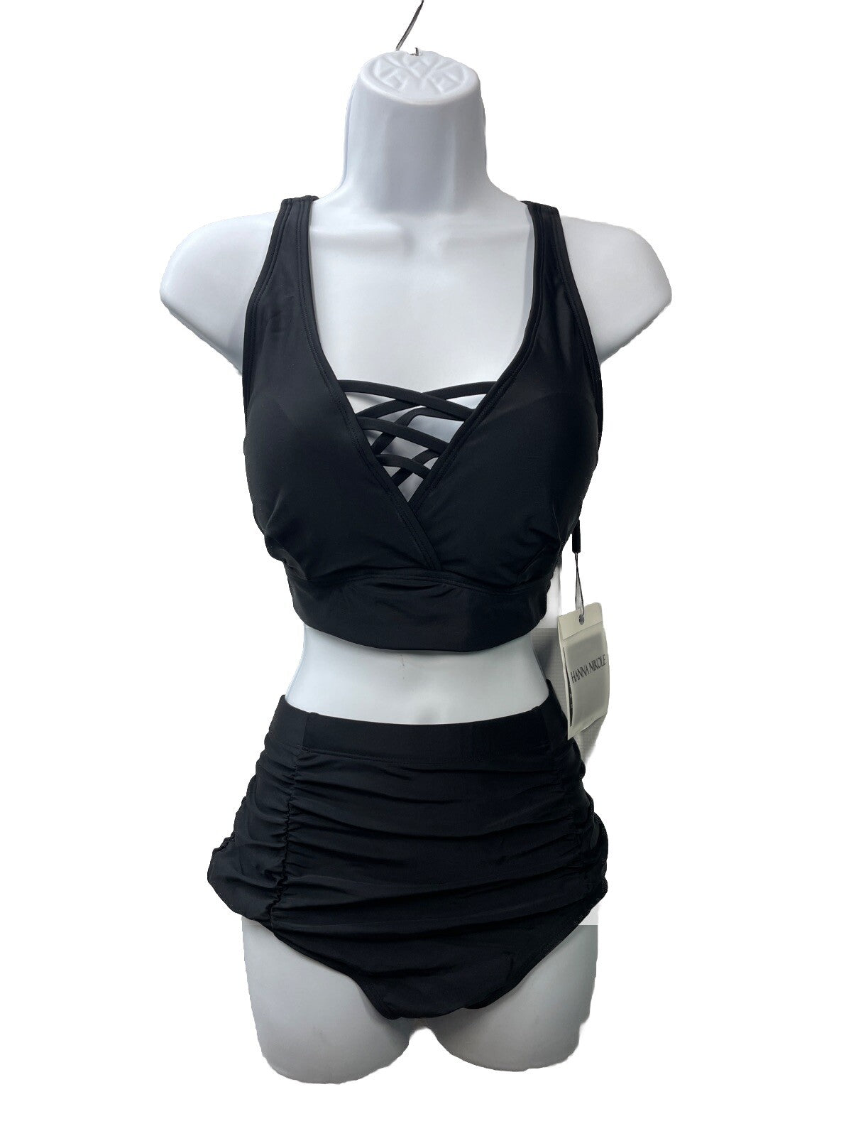 Hanna Nikole Bikini Sets for Women Plus Size Front Strappy Two Piece, Size 12W