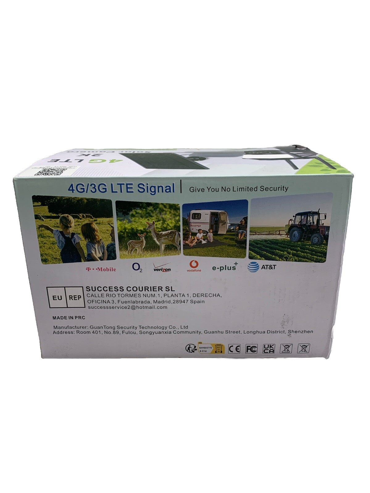 2K HD Solar Security Cameras Wireless Outdoor 360° Detailed Coverage 4GLTE Black