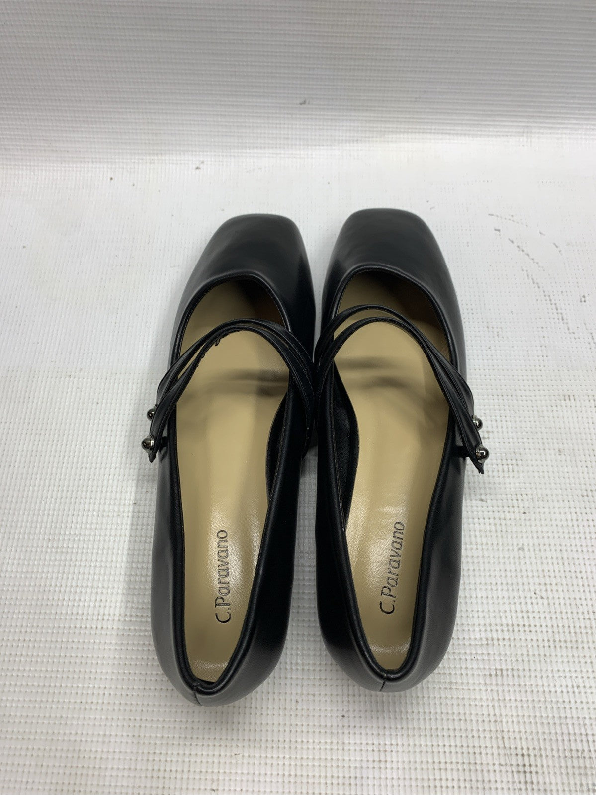 C.Paravano Women's Mary Jane Shoes | Ballet Flats Women's Flats Square Toe 40.5