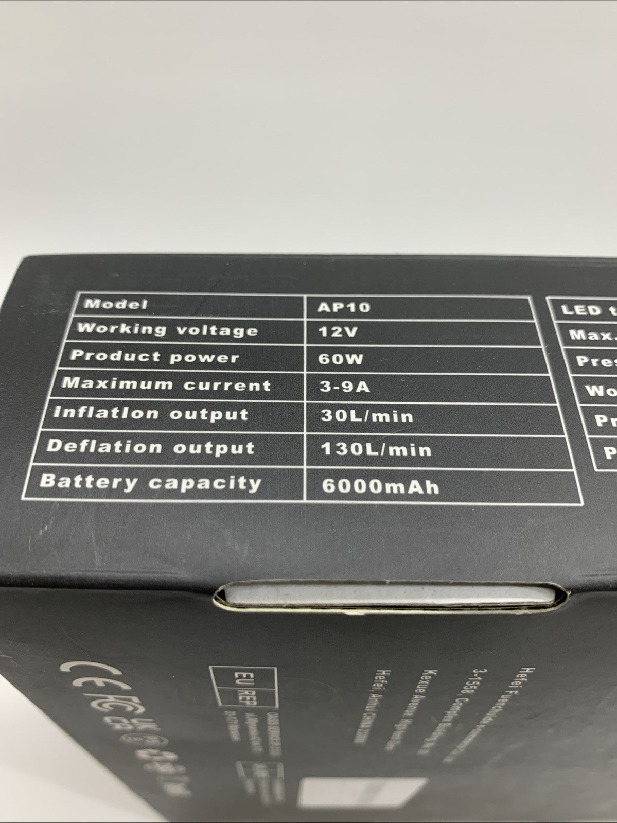 Oeaear Dual Motor Air Compressor AP10 3X Faster Inflation 150PSI 6000mAh DC 12V