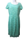 ODCOCD Womens Lace Dress Lake Green Elegant Lace Medium Short Sleeve Knee Length