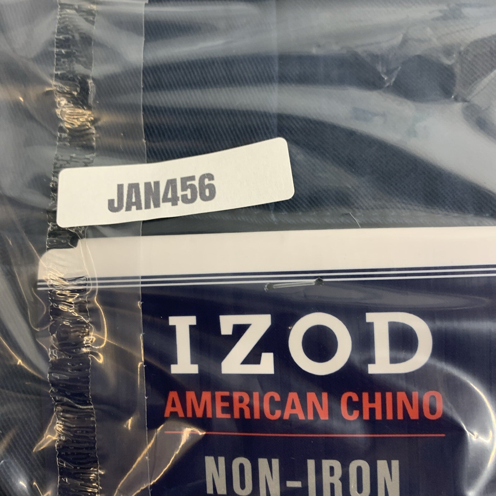 IZOD Mens Flat Front Non Iron Max Straight Fit Chino Jeans Blue 30x32 Long Pants
