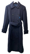 Cole Haan Womens Flared Trench Slick Wool Coat Stone Long Sleeve 352MB494 Size 6