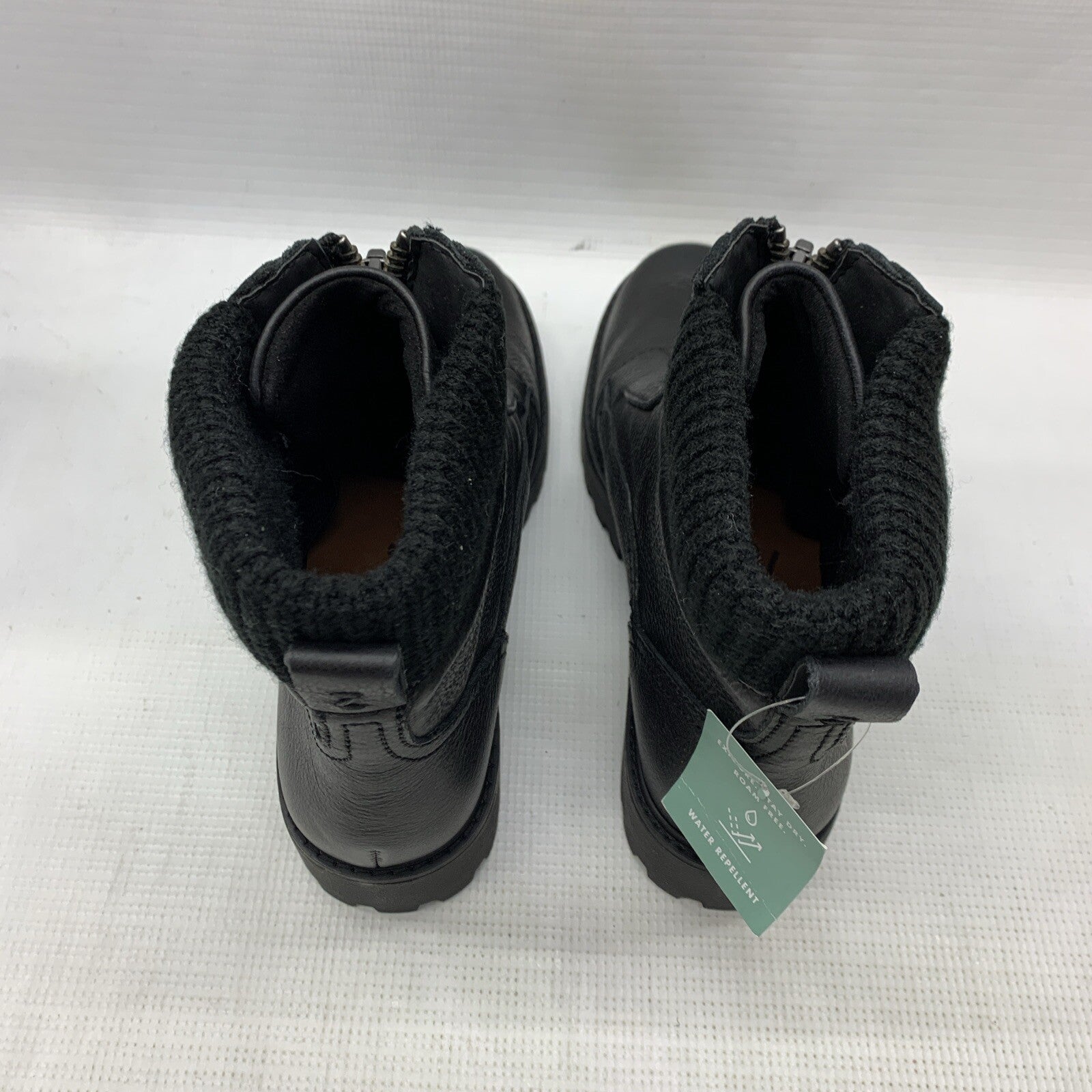 Zodiac Women's Soren Combat Ankle Boot Size 7.5 Black Leather H8103L1001 Block