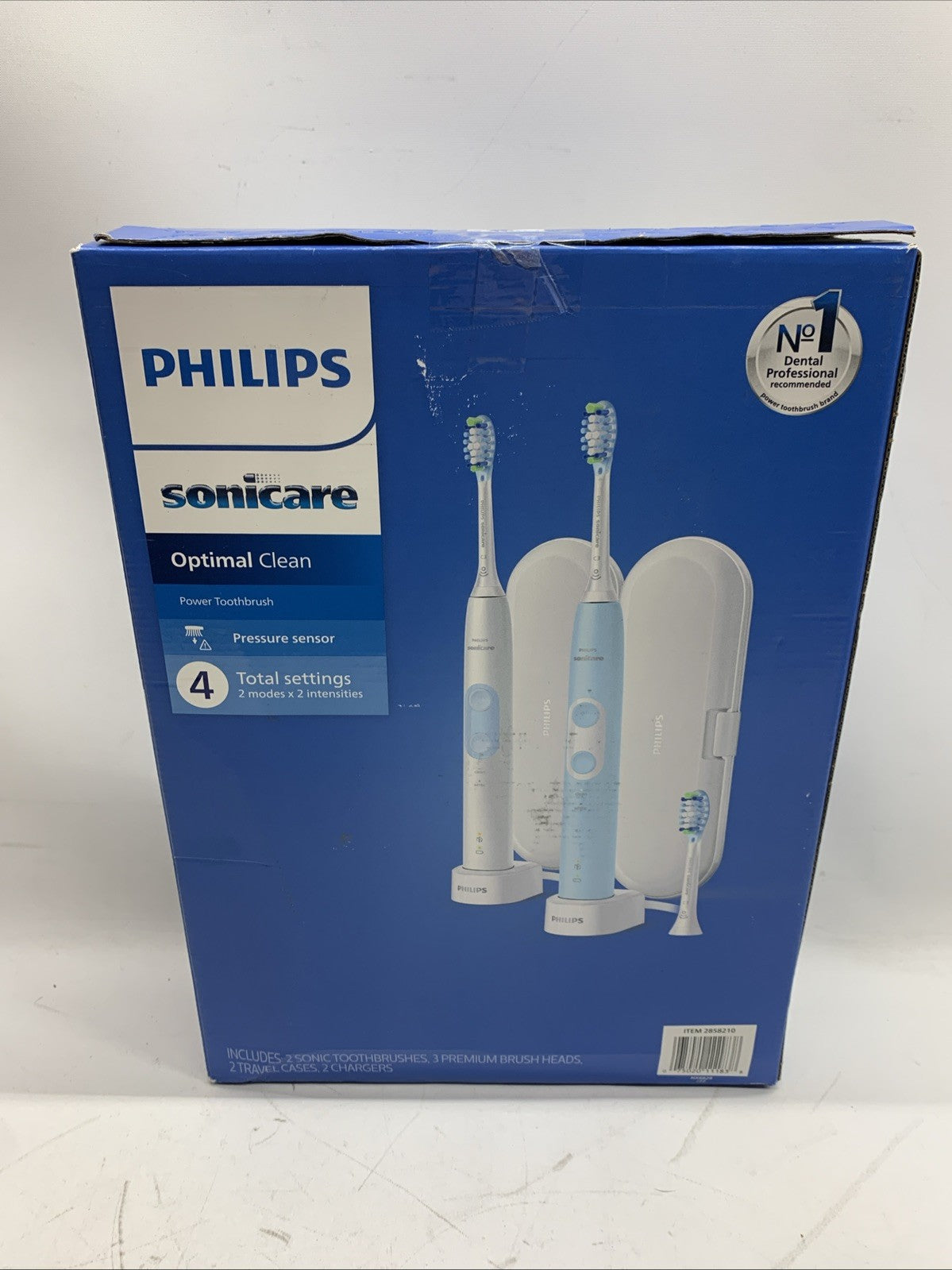 Philips Sonicare Optimal Clean Rechargeable Electric Toothbrush HX6829/77 2-Pack