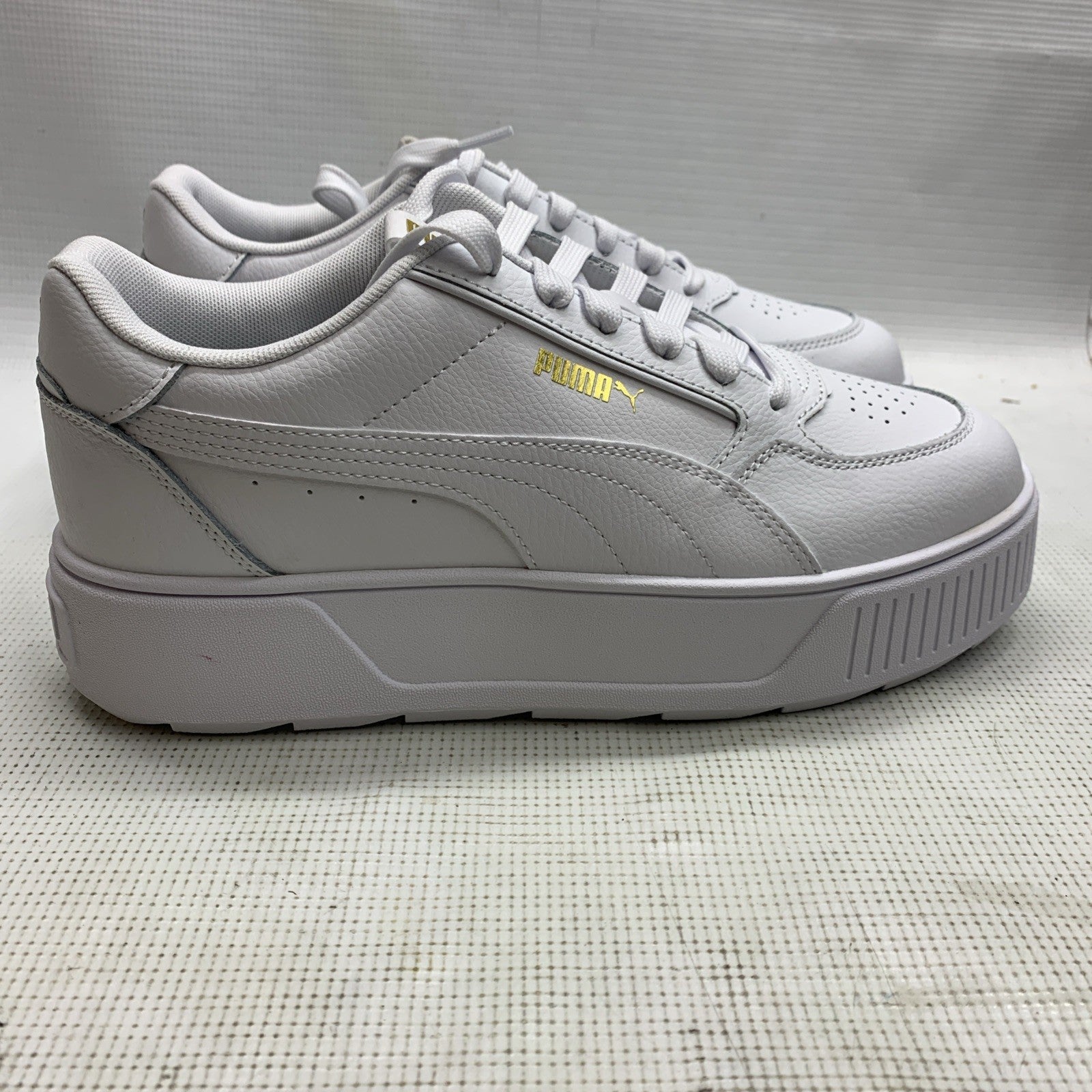 PUMA Women 387212-01 Karmen Rebelle Shoe Lace-up Sneaker White Size 10.5 Low-top