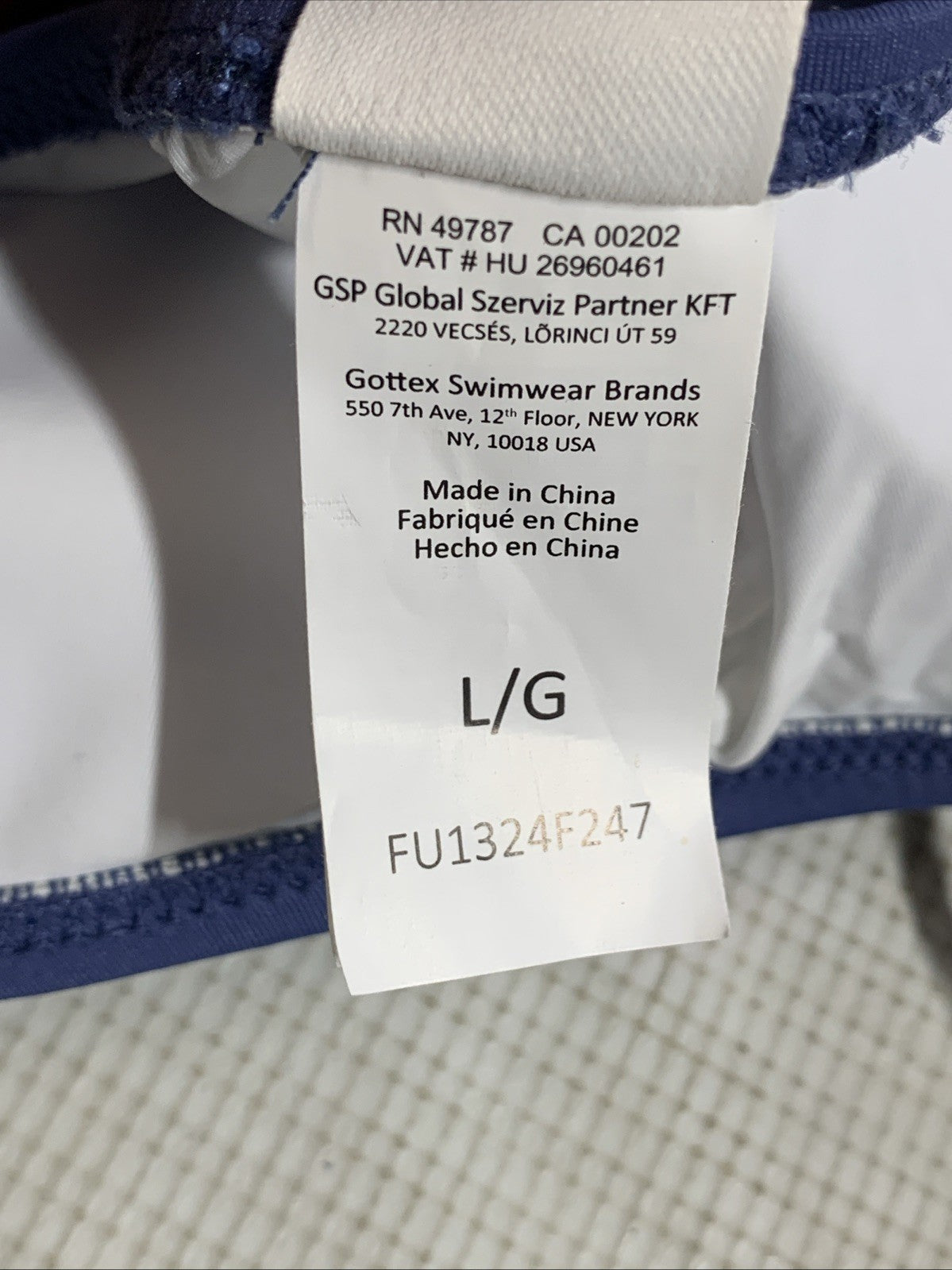 Flirtt Gottex Solids Scoop Neck Adjustable One Piece Swimsuit Size L Dusk Blue