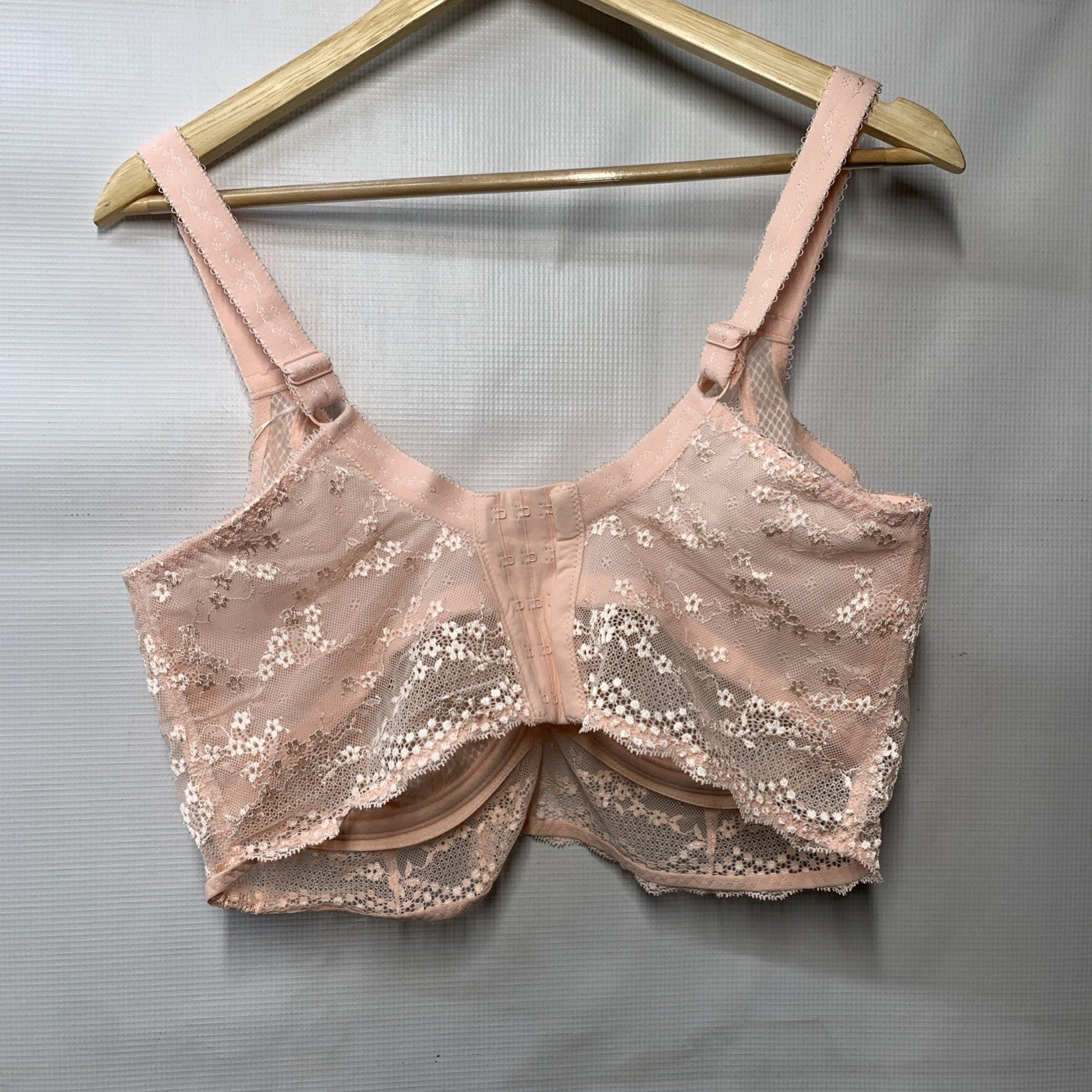 Elomi Women's Charley Underwire Bralette 36K Blush Pink EL4381BAK Hook & Eye