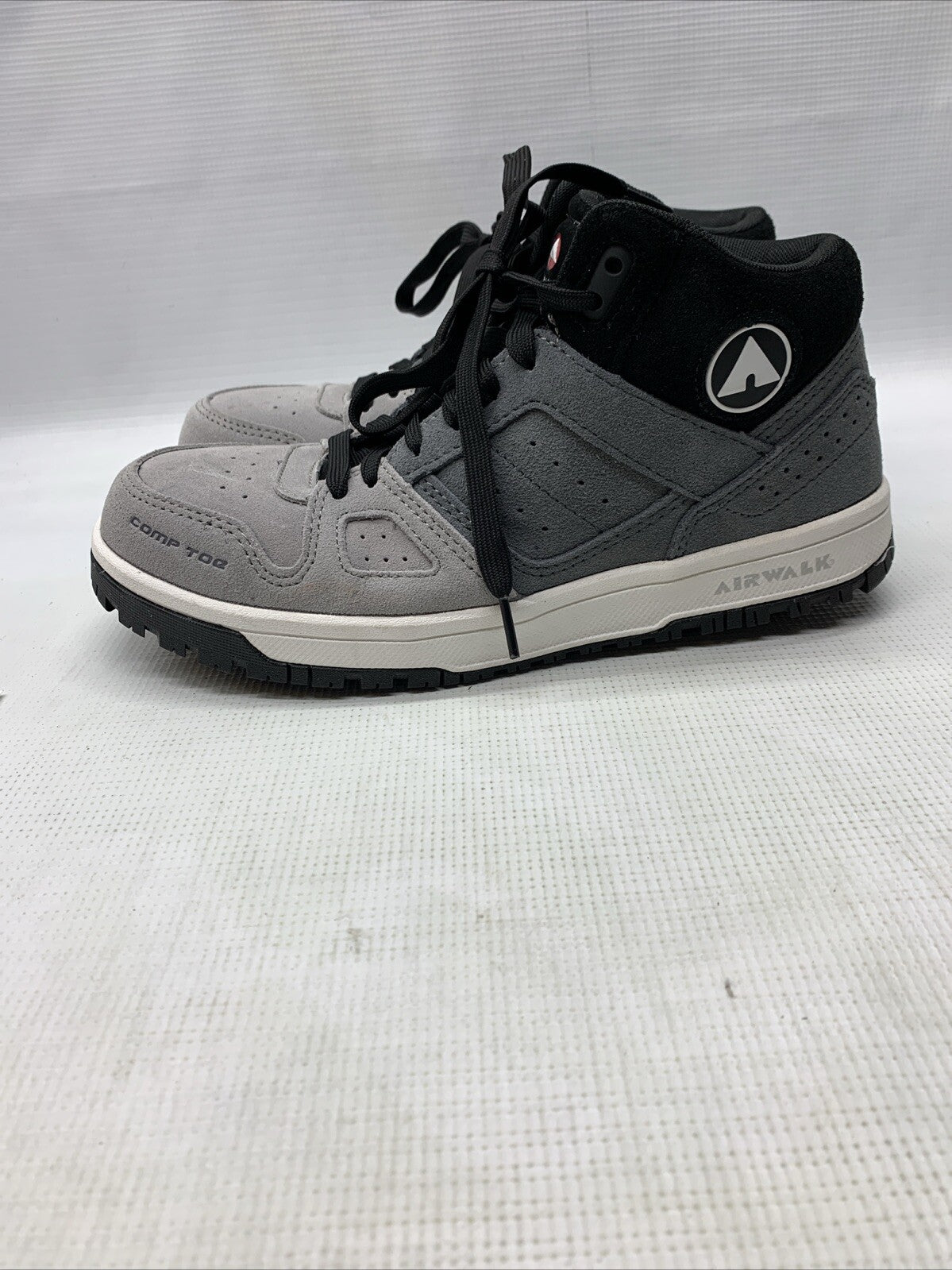 Airwalk Safety Mens Mongo Mid Composite Toe 8.5EE Work Boot Grey/White AW6351