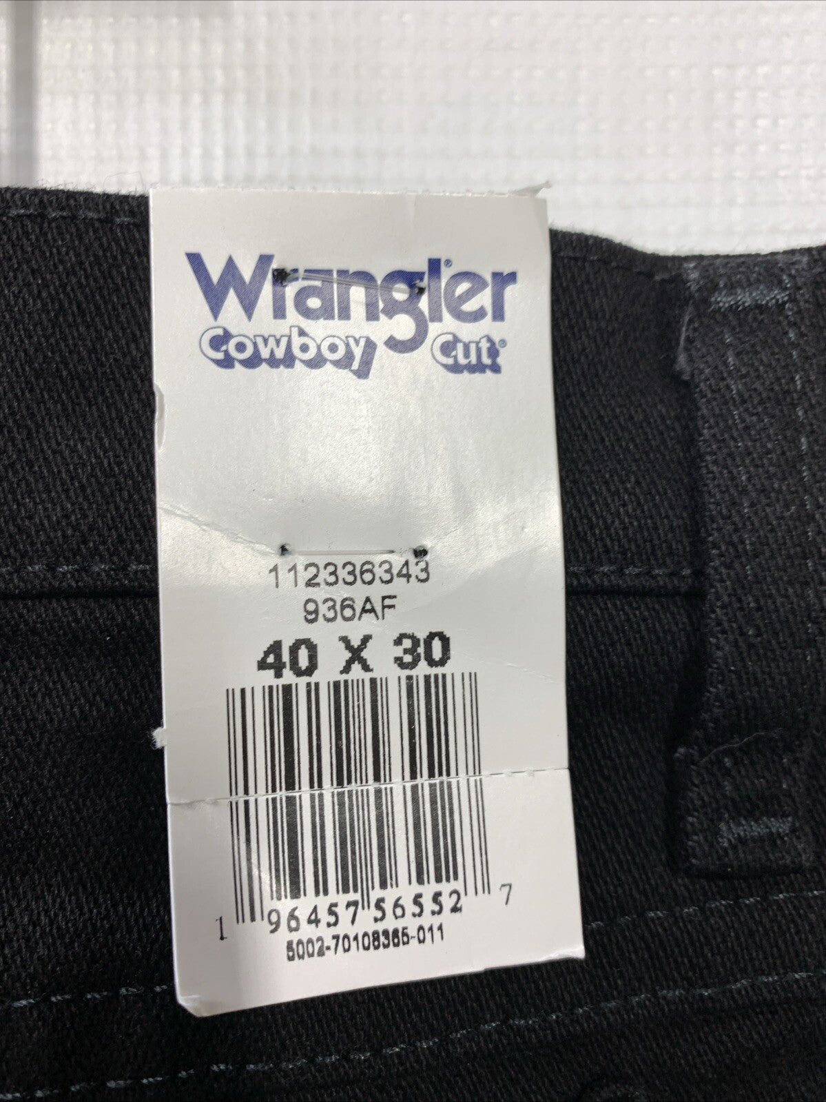 Wrangler Men s Cowboy Cut Slim Fit Jean Size 40x30 Long Pants 112336343 Black