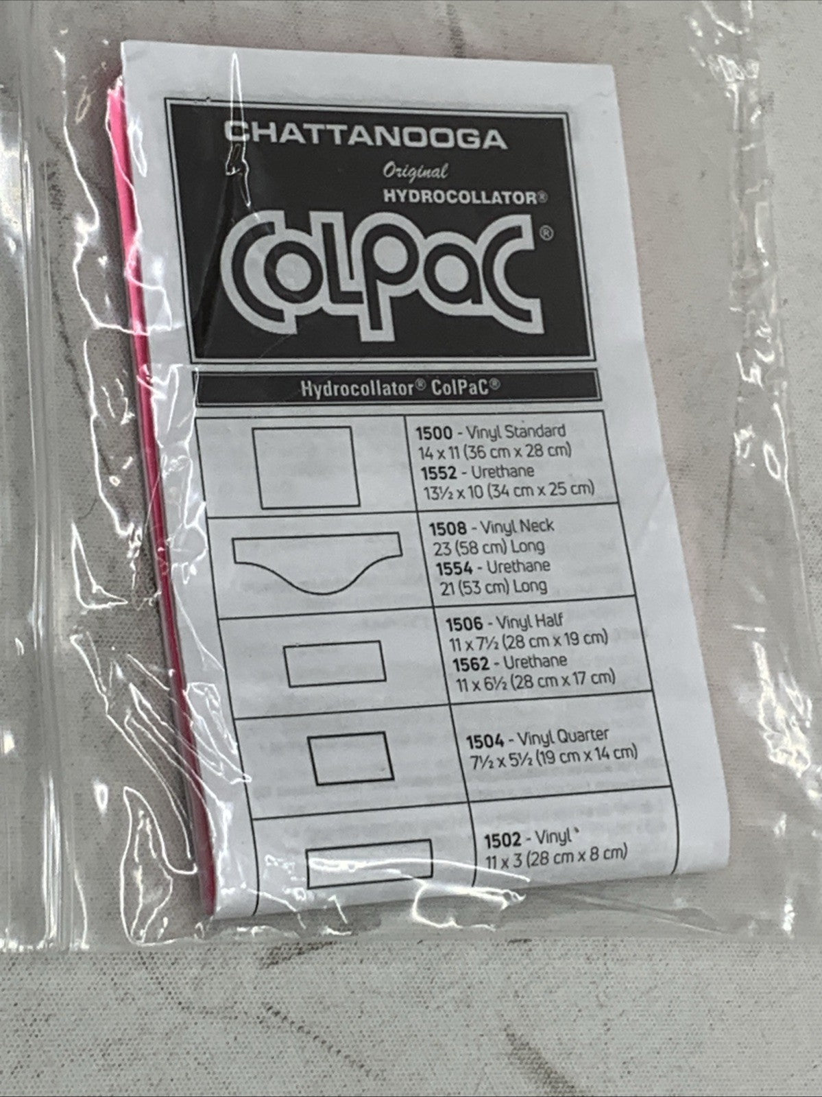 Chattanooga ColPac Cold Therapy 12.5X18.5 Back Swelling Bruises Sprains Strain