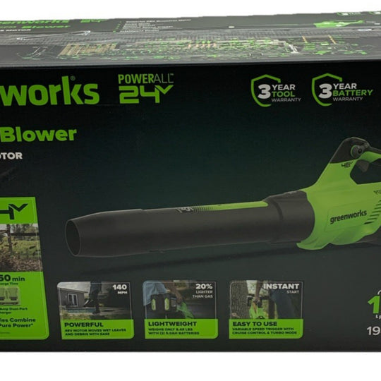 Greenworks 585 CFM Cordless Battery Leaf Blower Brushless Motor Lightweight