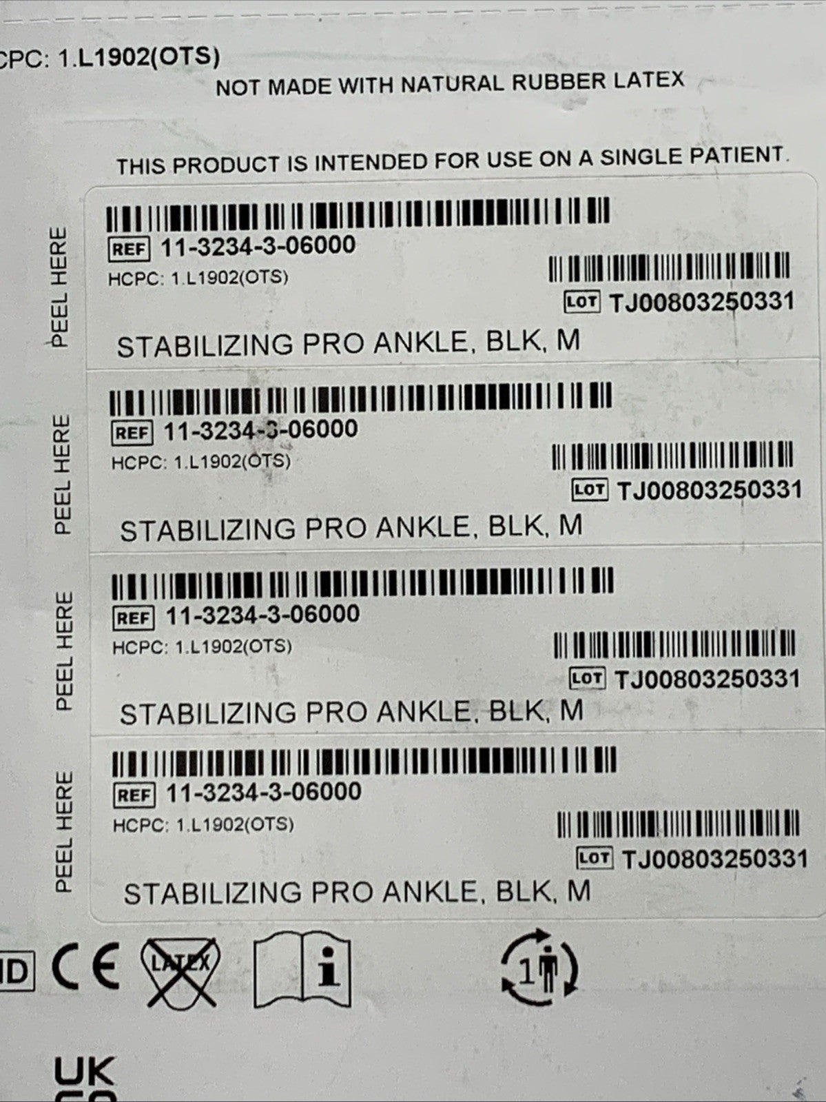 DonJoy Stabilizing Pro Ankle Support Brace Black, Medium Lightweight Low-profile