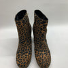 Jessica Simpson Women's Rexura Faux Suede Ankle Booties Leopard Print Size 8M