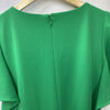 DKNY Womens Navy Flutter Sleeve Keyhole Neck Cropped Jumpsuit Green Size 2P