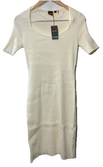 Hugo BOSS Women's Fesco Dress Short Sleeve Sweater Dress Casual Pull-on Size M