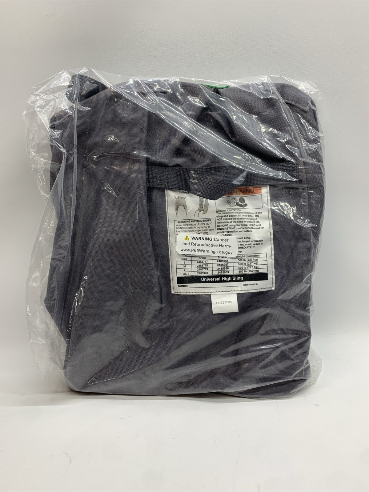 Invacare 2485949 Premier Universal High Sling Patient Lift Polyester Fabric XL