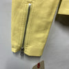 Levis Jacket Womens S Yellow Long Sleeve Moto Biker Cafe Racer Zip Coat LW1RU538