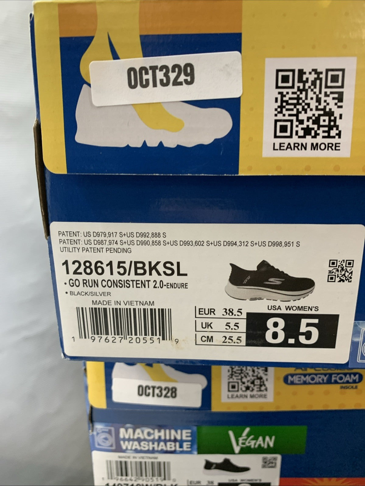 SKECHERS Women's Go Run Consistent 2.0 Endure Sneaker 128615/BKSL Black Shoe 8.5