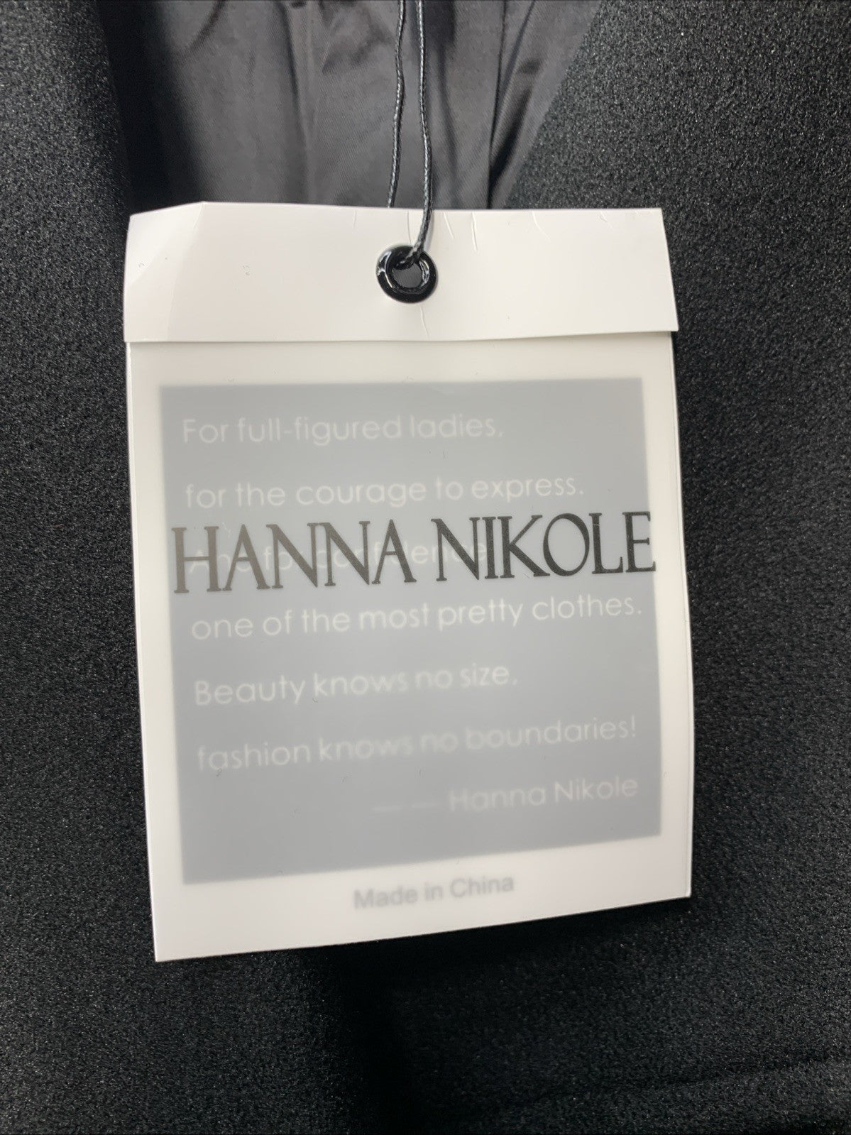 Hanna Nikole Women’s Wool Pea Coat Double-Breasted Belted 22W Black Long Sleeve