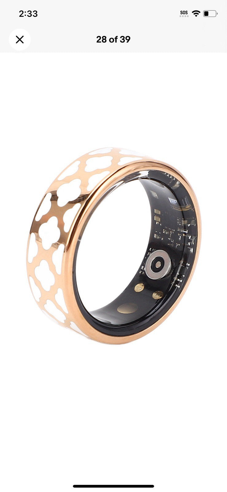 Hot Smart Ring Health Tracker For Exercise Monitoring Sport Modes Stain Size 10