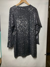 Steve madden Sparkle Dress Long Sleeve Evening Party Cocktail Glamour Size 10