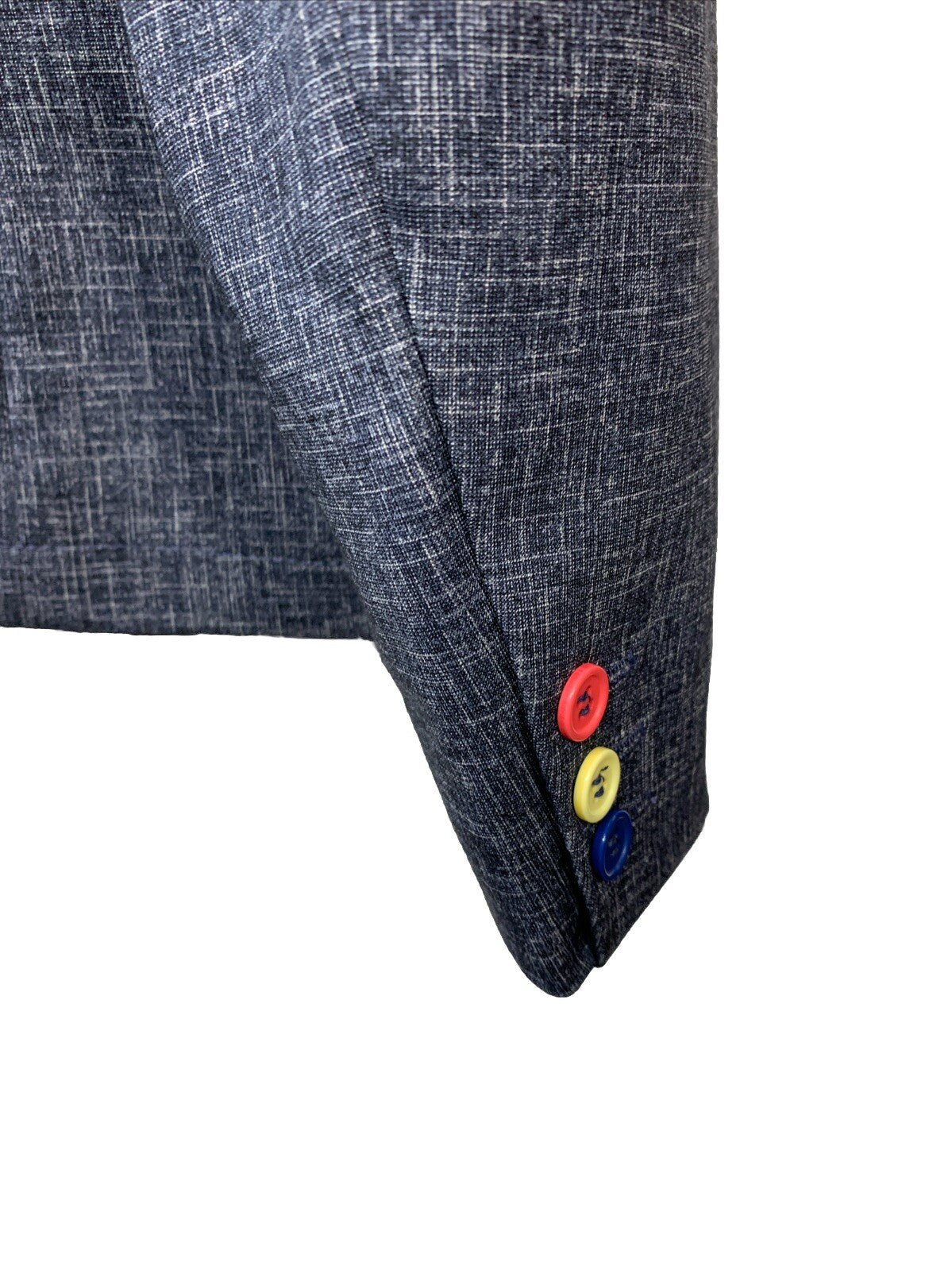 GUESS Boys' Knit Single Breasted Blazer Heather Blue 14 Long Sleeve L4RN04KC3H0