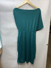 GRACE KARIN Women's One Shoulder Cocktail Dress Turquoise S Ruffle Short Sleeve