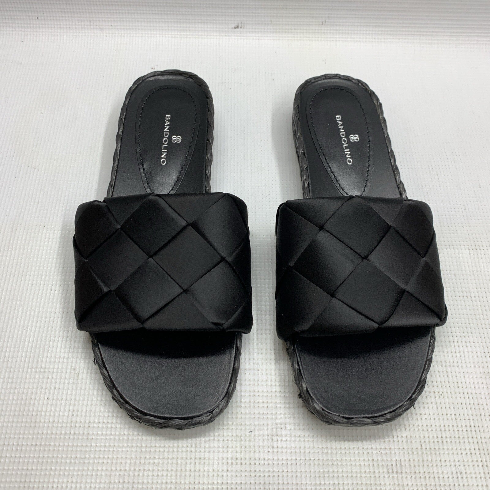 Bandolino Deedee Platform Sandal Black Size 10M Slipon Slipper BNDEEDEE2 Textile