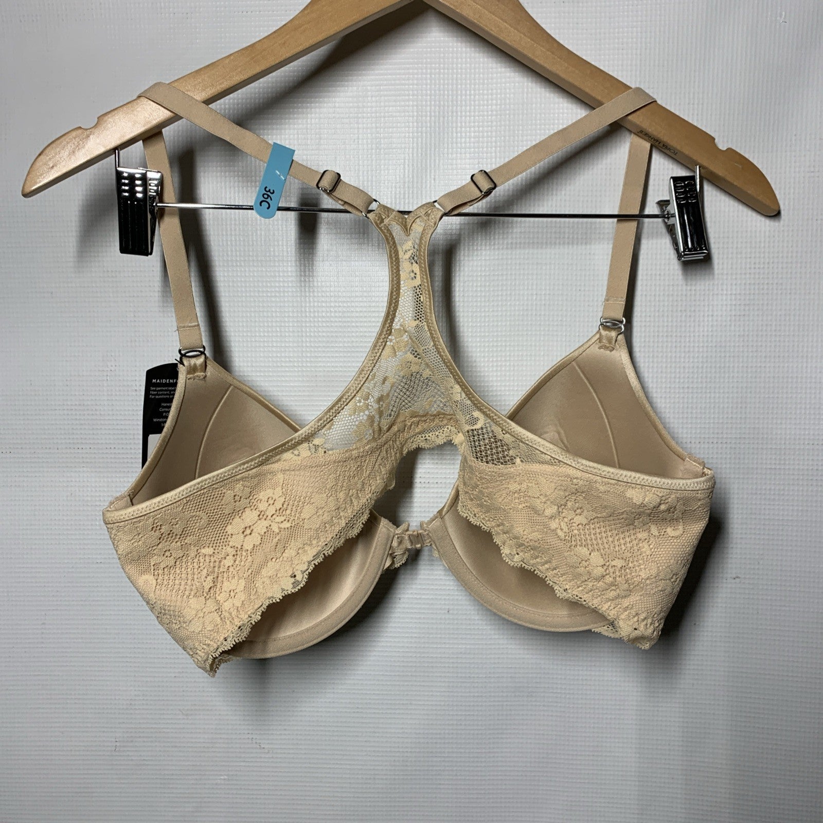 Maidenform, Women’s T-Back Full Coverage Bra 36C Racerback Back/Side Smoothing