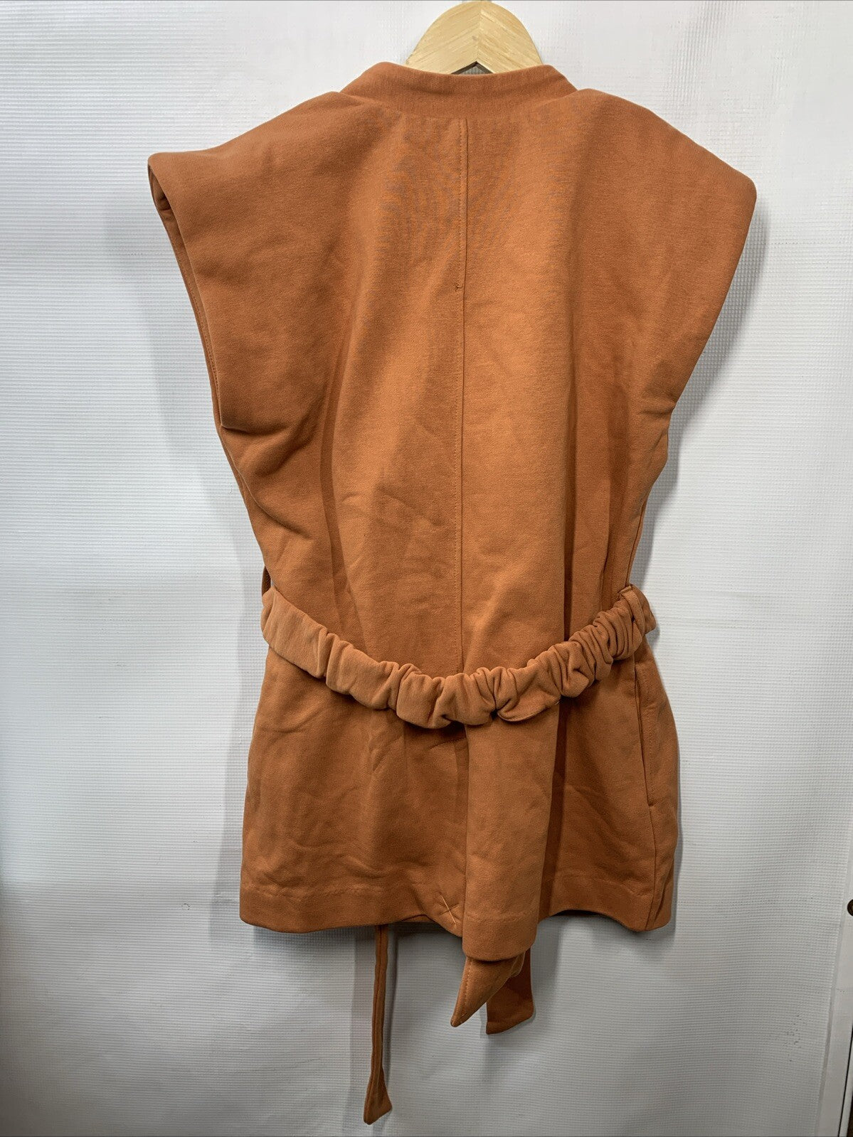 TEREA Women's Zuri Wrap Vest Size Small Office Casual Burnt Orange Sleeveless