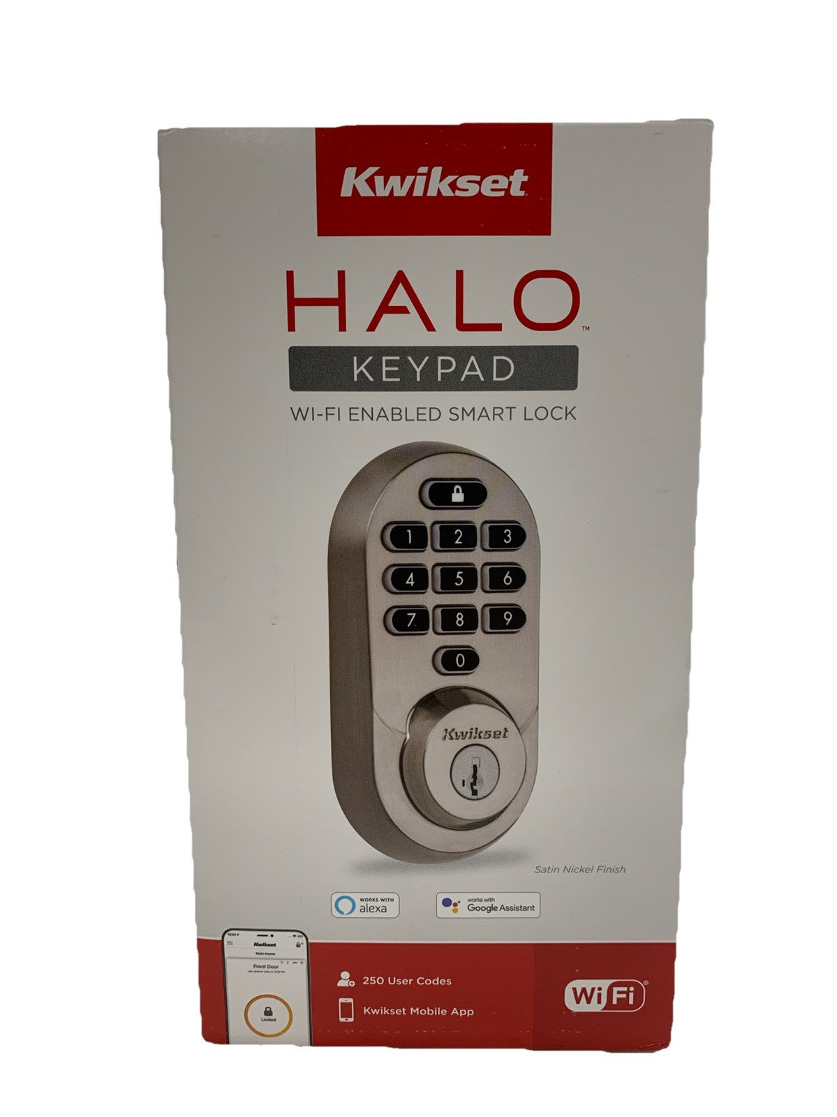Kwikset 99380-001 Halo Wi-Fi Enabled Smart Home Lock Keyless Entry Door Deadbolt