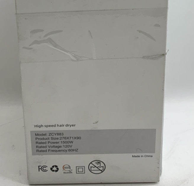 Cosy Companions High Speed Hair Dryer Model ZCY883 1500W 120V 150000 RPM 60Hz