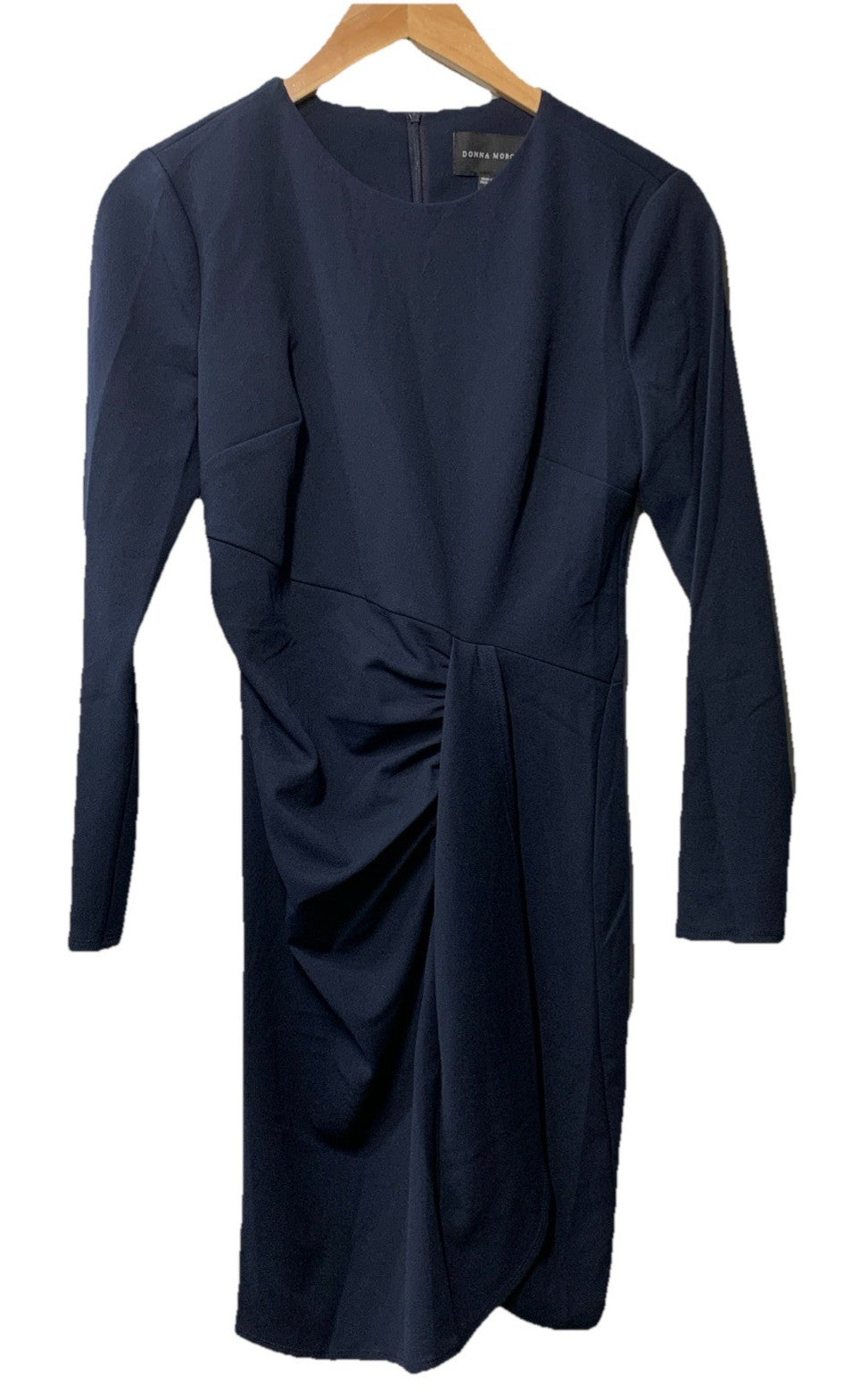 Donna Morgan Women's Long Sleeve Dress Navy Blue Size 4 Formal Business Casual