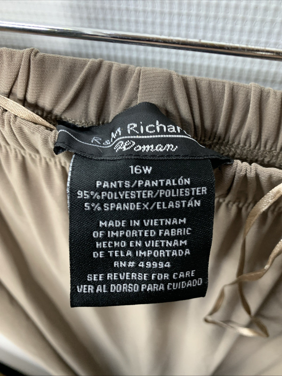 R&M Richards 3-Piece Lace Tank Top and Pant Set with Sheer Lace Jacket Size 16W