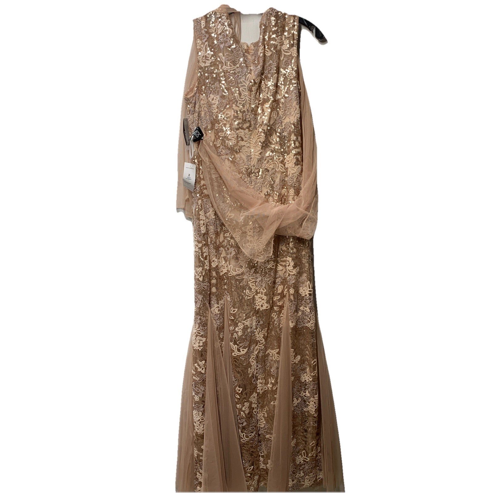 Alex Evenings Womens Long Fit and Flare Dress Godet Detail Size 12 Party/Coctail