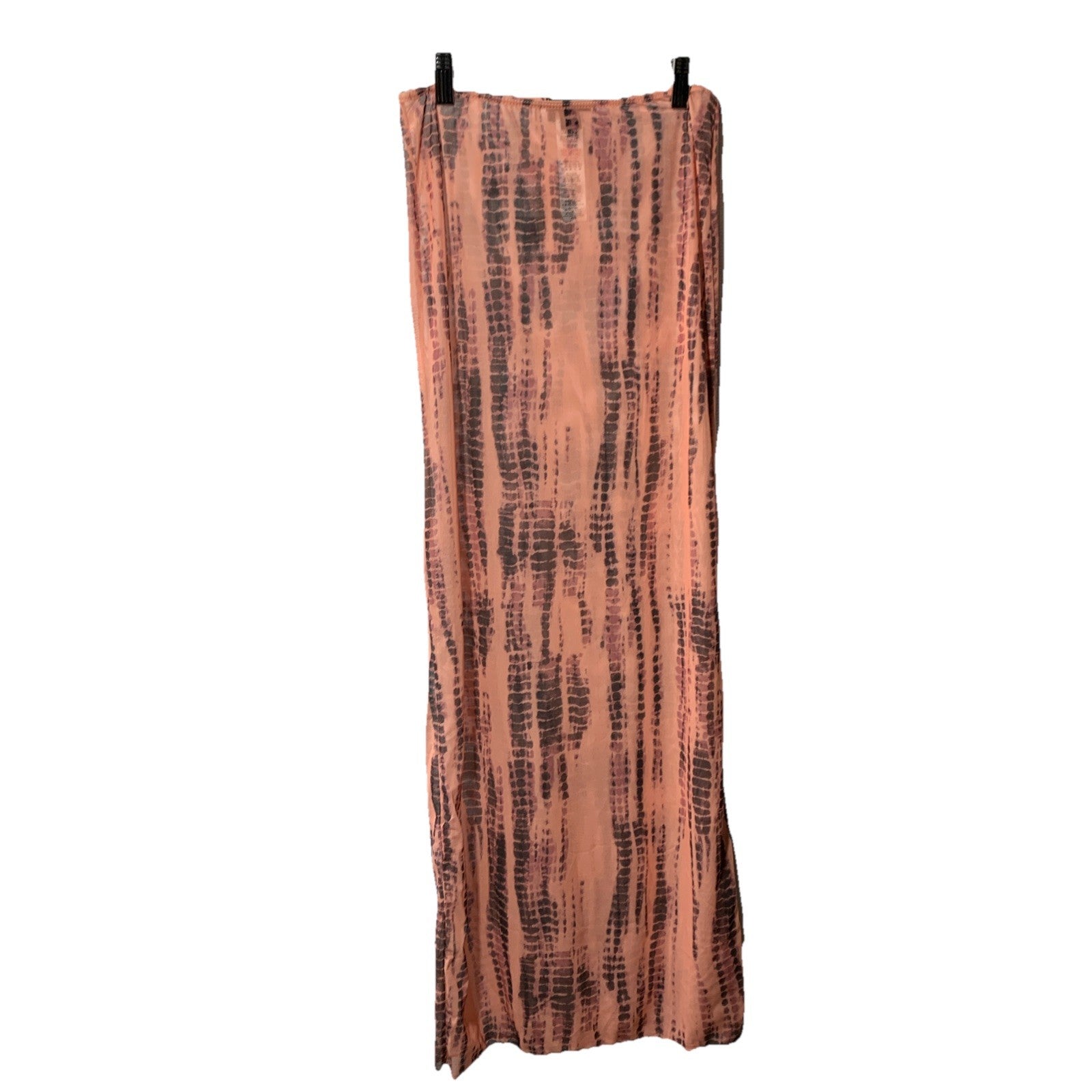 Women's Nasty Gal tie-dye V-wire 3-piece maxi skirt bikini swimwear set, size 6, featuring vibrant colors and stylish design.