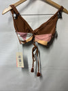 Maaji Standard Sliding Triangle Bikini Top M Multicolor Less Coverage Drawstring