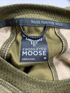 Cross Eyed Moose Mens Outer Long Sleeve Tee Dark Olive Size M Pullover Crew Neck