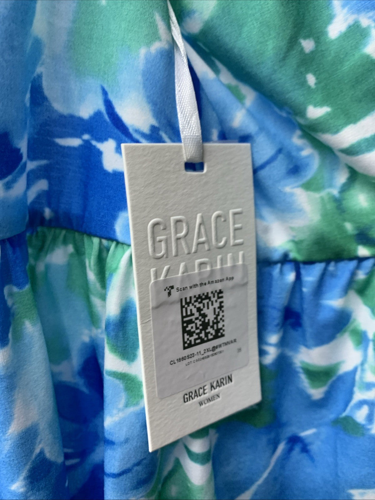 Grace Karin women's 2025 sleeveless criss cross halter-neck summer dress in size 2XL, featuring a stylish halter design.