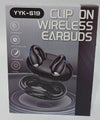 Open Ear Clip Wireless Earbuds Bluetooth 5.3, Sports Earphones Built-In Micropho