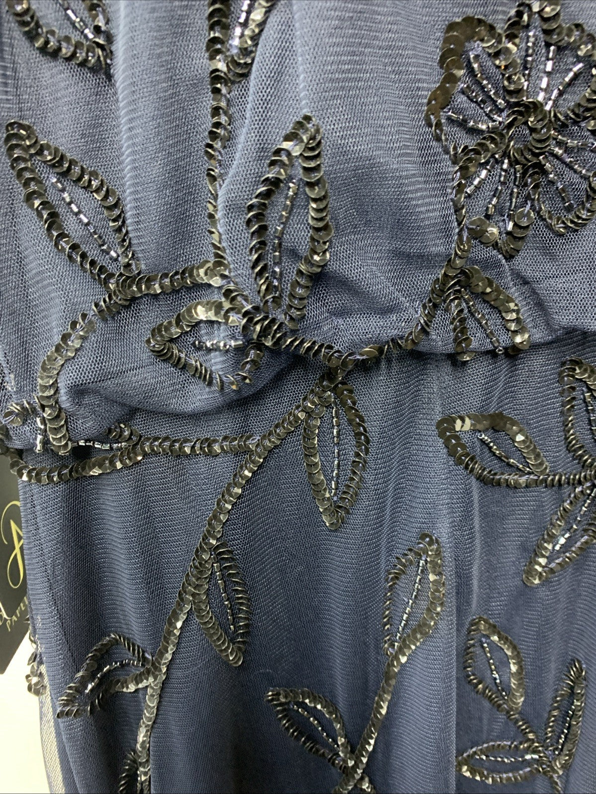 Alex Evenings Women's Blouson Beaded Long Dress Formal Cocktail Guest Size 18