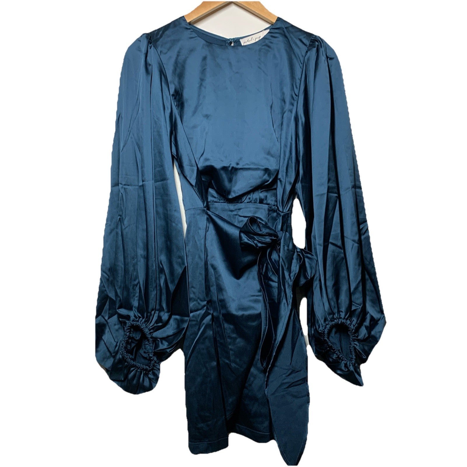 Petal + Pup Opal Dress Women's Balloon Long Sleeve Tie-Waist Cocktail Size 6