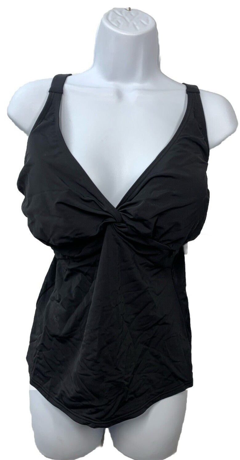 Sunsets Black Womens Forever Underwire Tankini Swim Top 77EFGH Size 36E/34F/32G