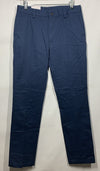 IZOD Mens Flat Front Non Iron Max Straight Fit Chino Jeans Blue 30x32 Long Pants