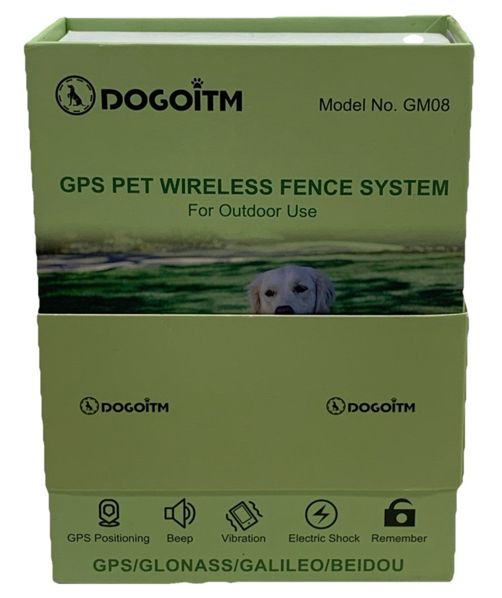 BNIB - DOGOITM,GPS Wireless Dog Fence Outdoor Use, Pet Containment System - GM08