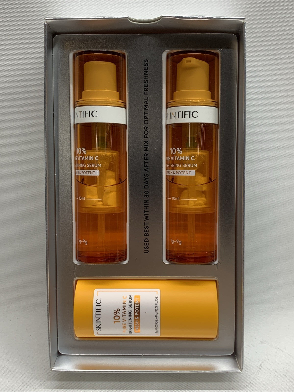 SKINTIFIC Brightening Serum 10% Pure Vitamin C Reduce Dark Spot Skin Glow - 2pck