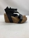 Blowfish Malibu Women's Hapuku Wedge Sandal Scotch Dyecut Size 10 Black Open Toe
