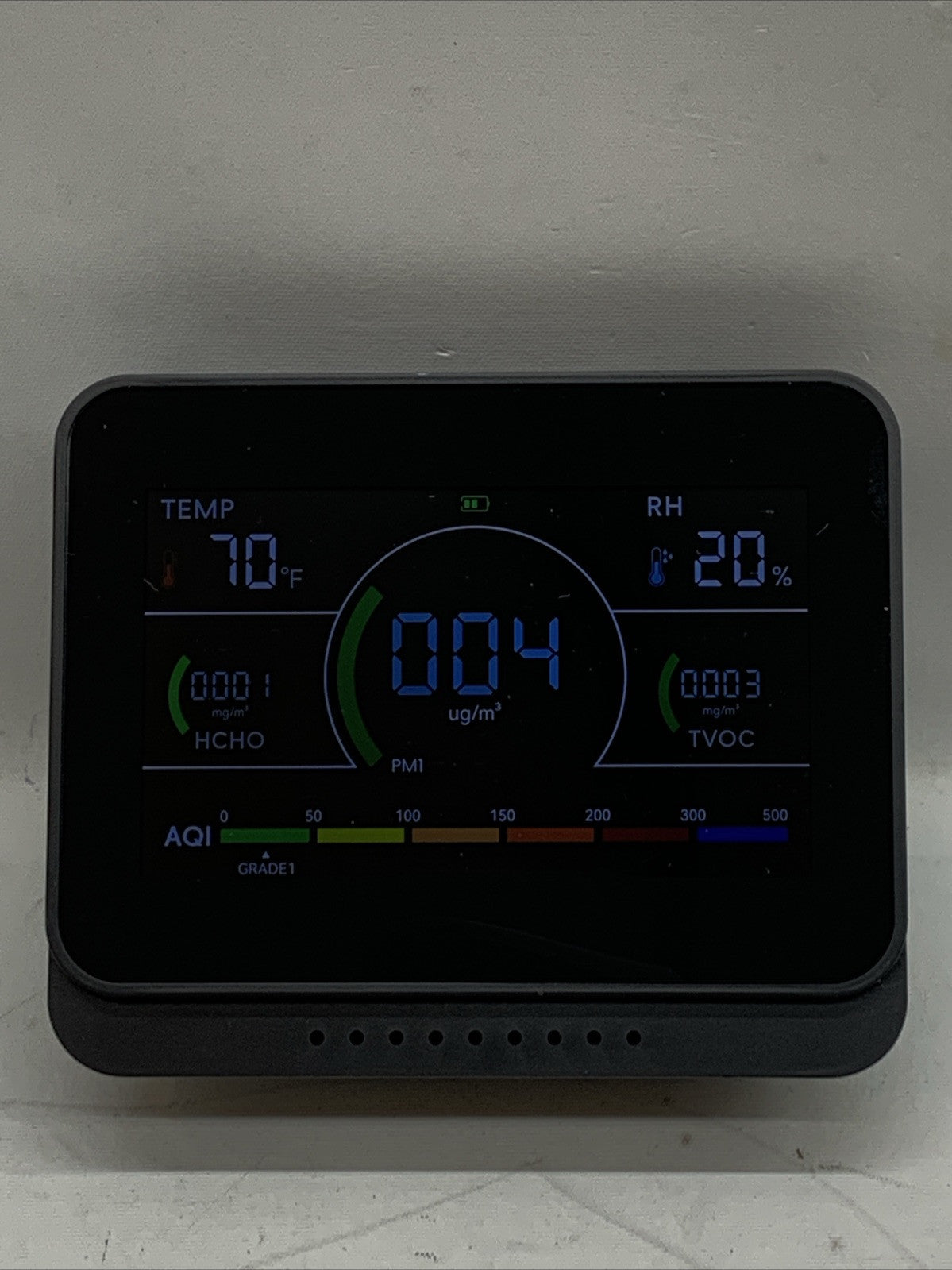 Air Quality Monitor AC02 Type-C Indoor Home 13-in-1 PM1/PM2.5/PM10/TVOC/ Black